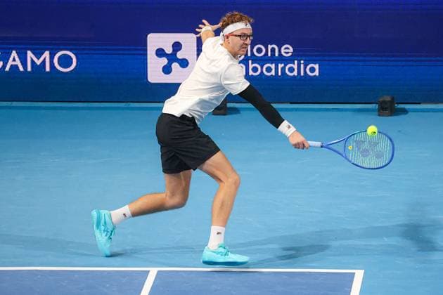 TENNIS - Internazionali di Tennis - ATP, Tennis Herren Challenger Bergamo Milos KAROL (SVK) during ATP Challenger Bergamo, International Tennis match in Bergamo, Italy, November 17 2025 Bergamo Italy  Copyright: xIPAxSport ABACAx