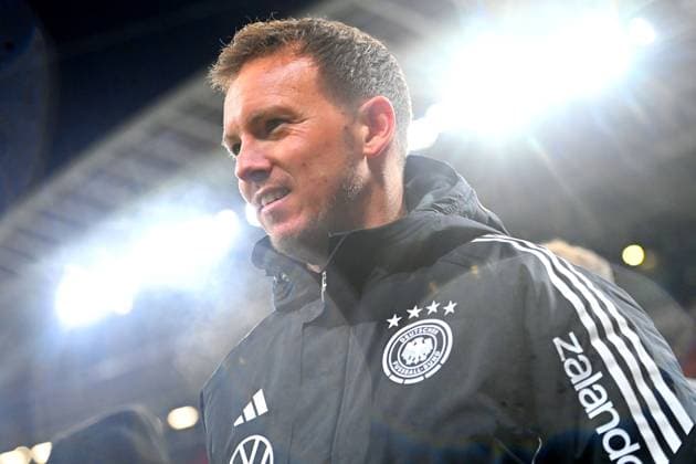 Bundestrainer Julian NAGELSMANN (GER), Einzelbild,angeschnittenes Einzelmotiv,Portraet,Portrait,Porträt. Fussball Laenderspiel, WM Qualifikation Gruppe A Spieltag 06, Deutschland (GER) - Slowakei (SVK) am 17.11.2025, RED BULL ARENA