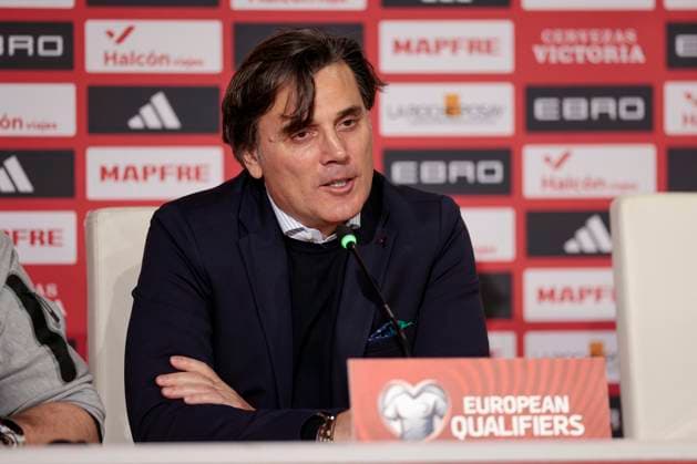 Spain V Turkiye - FIFA World Cup, WM, Weltmeisterschaft, Fussball 2026 Qualifier Vincenzo Montella of Turkiye attends a press conference, PK, Pressekonferenz during the FIFA World Cup 2026 Qualifier match between Spain and Turkiye at La Cartuja Stadium in Seville, Spain, on November 17, 2025. Seville Spain  Copyright: xJosexLuisxContrerasx originalFilename:joseluiscontreras-spainvtu251117_np1Vs.jpg