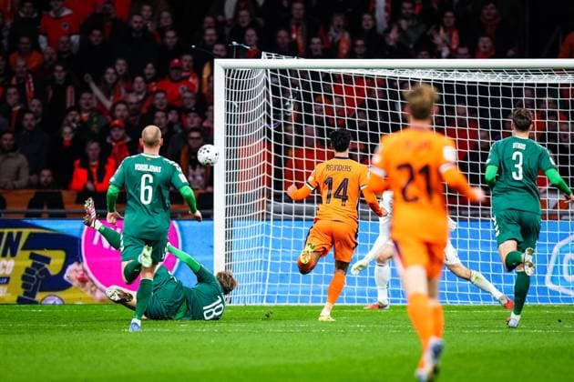 World Cup qualification: The Netherlands v Lithuania Amsterdam - Tijani Reijnders of The Netherlands during the qualification match for the World Cup 2026. The match is set between The Netherlands and Lithuania at Johan Cruyff Arena on 17 November 2025 in Amsterdam, The Netherlands. (VK Sportphoto Yannick Verhoeven) Copyright: xYannickxVerhoevenx