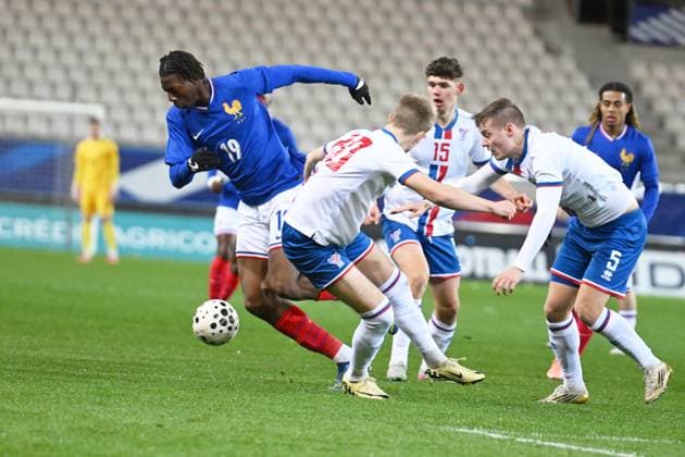 Football : France -U 21 v Iles Feroe -U 21 - UEFA European Under-21 Championship qualification Mohamed Meite of France during 2025 UEFA European Under-21 Championship qualification, Group C football match between France -U 21 and Iles FEROE -U 21 at the Alpes stadium Grenoble on November 17, 2025  Copyright: xALLILI_MOURADx