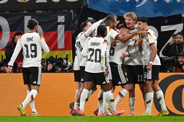 Nick Woltemade (Deutschland 11) jubelt nach dem Tor zum 1:0 mit der Mannschaft 17.11.2025 Fussball WM Qualifikation Deutschland vs Slowakei, Red Bull Arena, Leipzig,