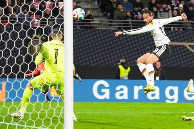 Leroy Sane (Deutschland Germany) erzielt das Tor zum 4:0 - Leipzig 17.11.2025: Deutschland vs. Slowakei, WM-Qualifikation, 6. Spieltag