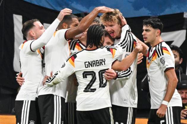 Nick Woltemade (Deutschland 11) jubelt nach dem Tor zum 1:0 mit der Mannschaft 17.11.2025 Fussball WM Qualifikation Deutschland vs Slowakei, Red Bull Arena, Leipzig,