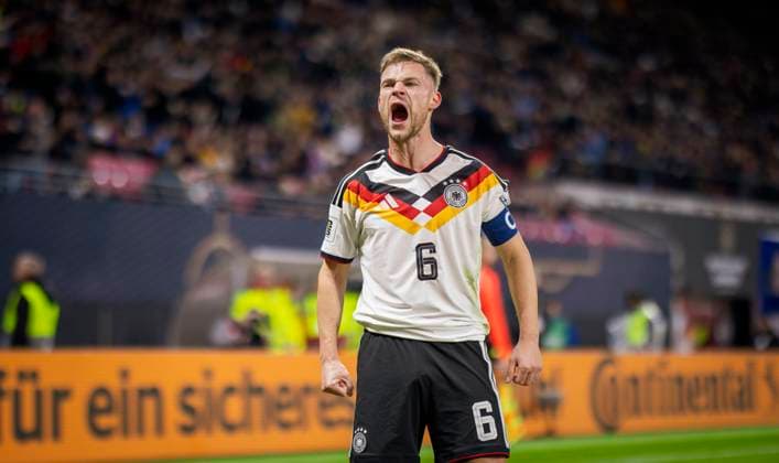Leipzig, Germany. 17th Nov 2025. Goal celebration: Joshua Kimmich (DFB) Germany - Slovakia Deutschland - Slowakei 17.11.2025
