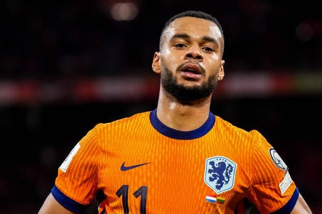 AMSTERDAM, NETHERLANDS - NOVEMBER 17: Cody Gakpo of Netherlands looks on during the FIFA World Cup, WM, Weltmeisterschaft, Fussball 2026 qualifier match between Netherlands and Lithuania at Johan Cruijff Arena on November 17, 2025 in Amsterdam, Netherlands. (Photo by Rene Nijhuis) SPO  Copyright: xRenexNijhuis