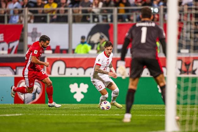 17.11.2025 TA QUALI, MALTA Ta Qali National Stadium PILKA NOZNA (FOOTBALL) ELIMINACJE MISTRZOSTW SWIATA FIFA 2026 ( FIFA World Cup, WM, Weltmeisterschaft, Fussball 26â ¢ UEFA Qualifiers ) MECZ MALTA - POLSKA ( GAME POLAND - MALTA ) NZ NIKOLA ZALEWSKI FOTO LUKASZ GROCHALA CYFRASPORT NEWSPIX.PL --- newspix.pl 