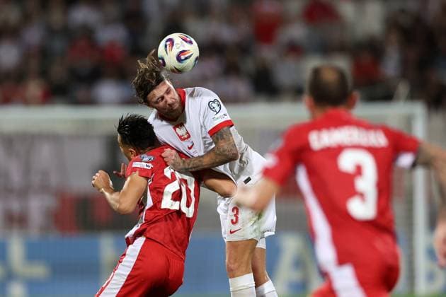 TA QALI 17.11.2025 MECZ 8. KOLEJKA GRUPA G ELIMINACJE DO MISTRZOSTW SWIATA 2026: MALTA - POLSKA --- FIFA World Cup, WM, Weltmeisterschaft, Fussball 2026 QUALIFYING ROUND GROUP G MATCH: MALTA - POLAND ILYAS CHOUAREF PRZEMYSLAW WISNIEWSKI FOT. PIOTR KUCZA FOTOPYK NEWSPIX.PL --- newspix.pl 