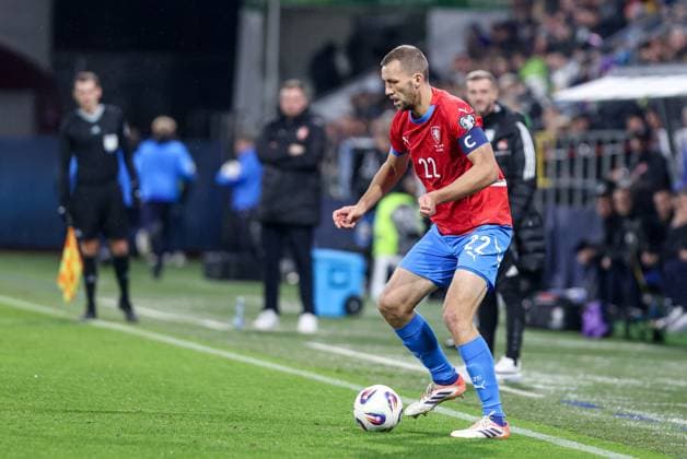 17.11.2025, Olomouc Pilka nozna Eliminacje Mistrzostw Swiata 2026 mecz 8 : Czechy - Gibraltar - Football 2026 FIFA World Cup, WM, Weltmeisterschaft, Fussball qualifiers round Match 8 : Czech Republic - Gibraltar Nz. Tomas Soucek Fot. Michal Chwieduk Arena Akcji NEWSPIX.PL --- newspix.pl 