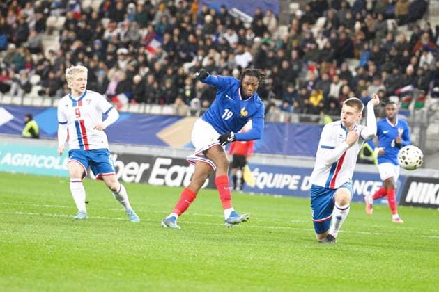 Football : France -U 21 v Iles Feroe -U 21 - UEFA European Under-21 Championship qualification Mohamed Meite of France during 2025 UEFA European Under-21 Championship qualification, Group C football match between France -U 21 and Iles FEROE -U 21 at the Alpes stadium Grenoble on November 17, 2025  Copyright: xALLILI_MOURADx