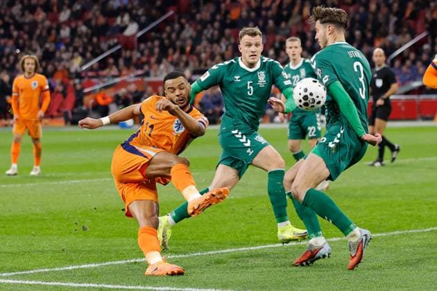 Cody Gakpo of the Netherlands Netherlands v Lithuania, FIFA World Cup, WM, Weltmeisterschaft, Fussball 2026 Qualifier, Netherlands v Lithuania, Johan Cruijff Arena, November 17, 2025, Amsterdam, Netherlands.