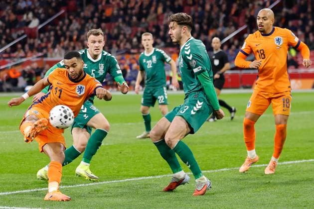 Cody Gakpo of the Netherlands Netherlands v Lithuania, FIFA World Cup, WM, Weltmeisterschaft, Fussball 2026 Qualifier, Netherlands v Lithuania, Johan Cruijff Arena, November 17, 2025, Amsterdam, Netherlands.