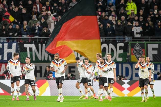 Fußball, WM Qualifikation, 20251117, Deutschland - Slowakei. Im Bild Torjubel bejubelt Jubel Tor 3:0. Leipzig Red Bull Arena Sachsen Deutschland Copyright: Passion2Press MarkusxFischerx
