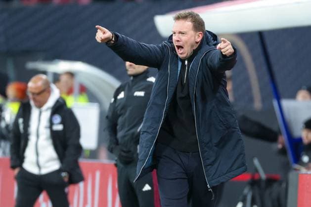 UEFA European Qualifiers - WM Qualifikation - 25 26 - Deutschland - Slowakei am 17.11.2025 in der Red Bull Arena in Leipzig Trainer Julian Nagelsmann (Deutschland) jubelt