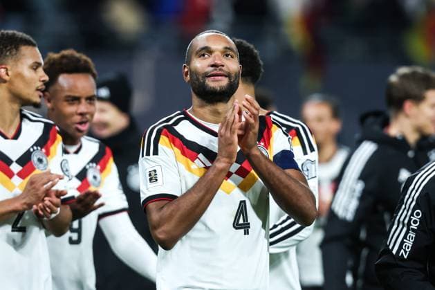 Fussball, UEFA European Qualifiers WM Qualifikation Europa Gruppe A - 10. Spieltag Deutschland - Slowakei 17.11.2025, Red Bull Arena Jonathan Tah (Deutschland, 4) Leipzig Red Bull Arena Sachsen Deutschland