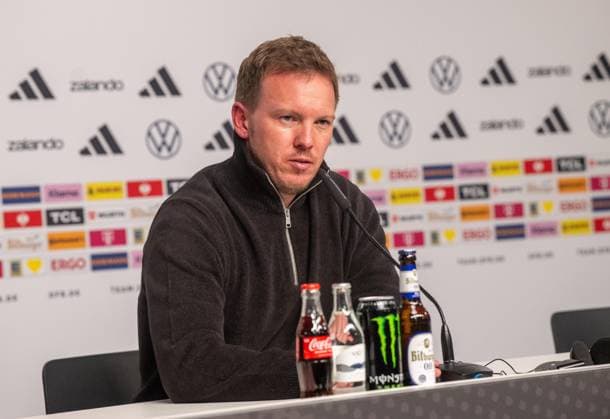 Fussball, Herren, Saison 2025 26, WM-Qualifikation (Gruppe A, 10. Spieltag) in Leipzig, Deutschland - Slowakei, Bundestrainer Julian Nagelsmann (Deutschland), 17.11 2025, Copyright: xMatthiasxKochx