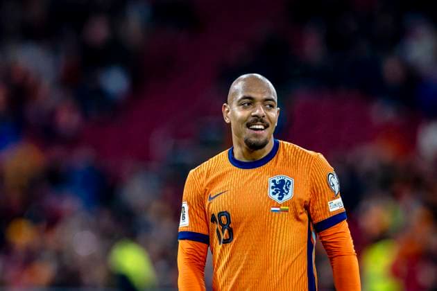Netherlands forwarder Donyell Malen, during the match FOOTBALL - EUROPEAN QUALIFIERS - NETHERLANDS - LITHUANIA at the Johan Cruijff ArenA for the FIFA World Cup, WM, Weltmeisterschaft, Fussball 2026 UEFA Qualifiers - Group G - Matchday 10 season 2025-2026 in AMSTERDAM, Netherlands on 17 november 2025, (photo by Stefan Koops EYE4images DeFodi Images)