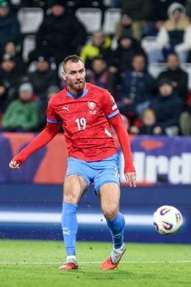 17.11.2025, Olomouc Pilka nozna Eliminacje Mistrzostw Swiata 2026 mecz 8 : Czechy - Gibraltar - Football 2026 FIFA World Cup, WM, Weltmeisterschaft, Fussball qualifiers round Match 8 : Czech Republic - Gibraltar Nz. Tomas Chory Fot. Michal Chwieduk Arena Akcji NEWSPIX.PL --- newspix.pl 