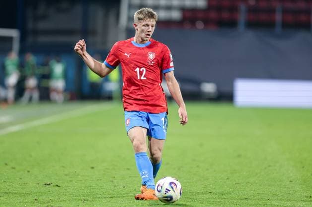 17.11.2025, Olomouc Pilka nozna Eliminacje Mistrzostw Swiata 2026 mecz 8 : Czechy - Gibraltar - Football 2026 FIFA World Cup, WM, Weltmeisterschaft, Fussball qualifiers round Match 8 : Czech Republic - Gibraltar Nz. Lukas Cerv Fot. Michal Chwieduk Arena Akcji NEWSPIX.PL --- newspix.pl 