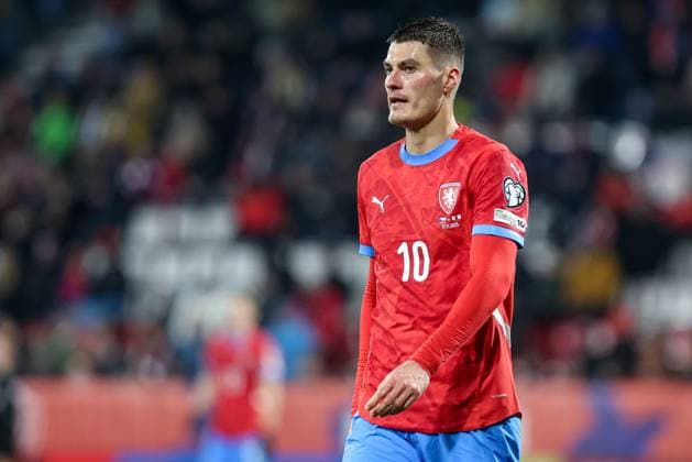 17.11.2025, Olomouc Pilka nozna Eliminacje Mistrzostw Swiata 2026 mecz 8 : Czechy - Gibraltar - Football 2026 FIFA World Cup, WM, Weltmeisterschaft, Fussball qualifiers round Match 8 : Czech Republic - Gibraltar Nz. Patrik Schick Fot. Michal Chwieduk Arena Akcji NEWSPIX.PL --- newspix.pl 