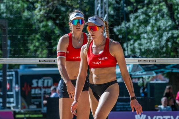 RECORD DATE NOT STATED ADELAIDE, AUSTRALIA - NOVEMBER 18: Lea Sophie Kunst (Player 2 - GER), Melanie Paul (Player 1 - GER) during the Beach volleyball, Beachvolleyball World Championships at Adelaide on November 18, 2025 in Adelaide, Australia. Australia Copyright: xBEAUTIFULxSPORTS PeterxWeberx