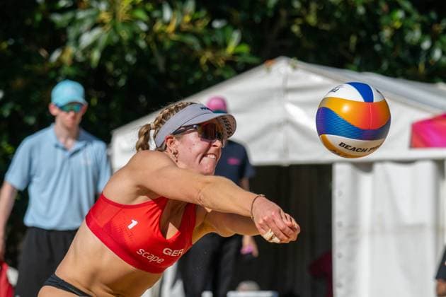 RECORD DATE NOT STATED ADELAIDE, AUSTRALIA - NOVEMBER 18: Melanie Paul (Player 1 - GER) during the Beach volleyball, Beachvolleyball World Championships at Adelaide on November 18, 2025 in Adelaide, Australia. Australia Copyright: xBEAUTIFULxSPORTS PeterxWeberx