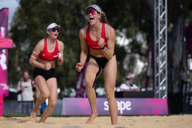 RECORD DATE NOT STATED ADELAIDE, AUSTRALIA - NOVEMBER 18: Melanie Paul (Player 1 - GER) during the Beach volleyball, Beachvolleyball World Championships at Adelaide on November 18, 2025 in Adelaide, Australia. Australia Copyright: xBEAUTIFULxSPORTS PeterxWeberx