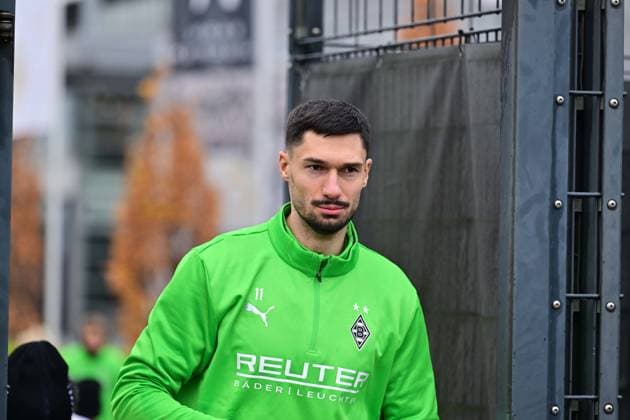 18.11.2025; Moenchengladbach; Fussball, Herren, Saison 2025 2026, Training Borussia Moenchengladbach Tim Kleindienst (Gladbach) DFL regulations prohibit any use of photographs as image sequences and or quasi-video. Borussia-Park NRW Deutschland