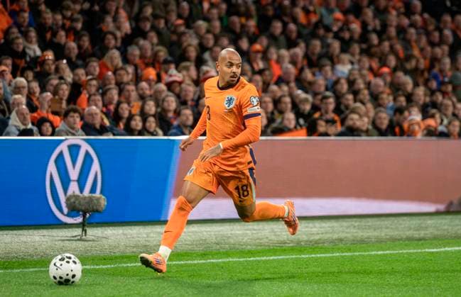 Amsterdam The Netherlands 17th November 2025 Football FIFA World Cup, WM, Weltmeisterschaft, Fussball European Qualifier The Netherlands vs Lithuania in the Johan Cruijff Arena Donyell Malen - The Netherlands Nederland, elftal, soccer, goal,