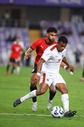 2025, 17 November - Al Ain, UAE - David Moreira of Cape Verde national football team, Cabo Verde during the FIFA friendly international team match between Egypt national team, Nationalteam and Cape Verde National team, Cabo Verde at Hazza bin Zayed Stadium in Ak Ain, UAE. FIFA Friendly international match, Länderspiel, Nationalmannschaft Egypt National team v Cape Verde, Cabo Verde National team before World Cup 2026 Copyright: xSebastianxFrejx