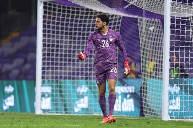 2025, 17 November - Al Ain, UAE - Mostafa Shobeir Goalkeeper of Egypt national team, Nationalteam during the FIFA friendly international team match between Egypt National team and Cape Verde National team at Hazza bin Zayed Stadium in Ak Ain, UAE. FIFA Friendly international match, Länderspiel, Nationalmannschaft Egypt National team v Cape Verde National team before World Cup 2026 Copyright: xSebastianxFrejx