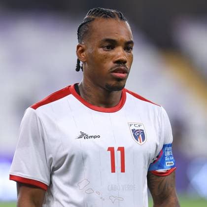 2025, 17 November - Al Ain, UAE - Garry Rodrigues of Cape Verde national football team head and shoulders, headshot during the FIFA friendly international team match between Egypt national team, Nationalteam and Cape Verde National team at Hazza bin Zayed Stadium in Ak Ain, UAE. FIFA Friendly international match, Länderspiel, Nationalmannschaft Egypt National team v Cape Verde National team before World Cup 2026 Copyright: xSebastianxFrejx