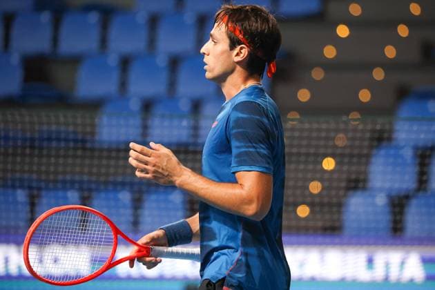 Fausto TABACCO (ITA) during ATP, Tennis Herren Challenger Bergamo, International Tennis match in Bergamo, Italy, November 18 2025  Copyright: xRobertaxCorradin IPAxSportx xipa-agency.netx xx IPA_68089009 IPA_Agency_IPA68089009
