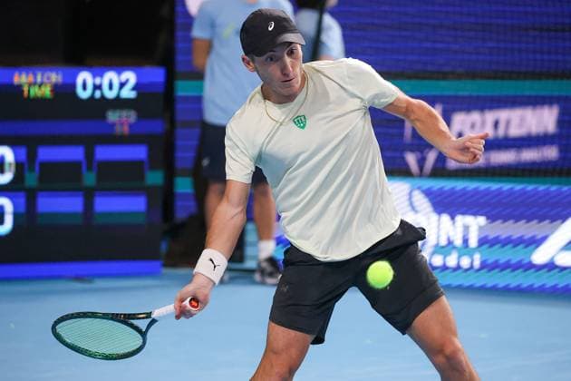 Michele RIBECAI (ITA) during ATP, Tennis Herren Challenger Bergamo, International Tennis match in Bergamo, Italy, November 18 2025  Copyright: xRobertaxCorradin IPAxSportx xipa-agency.netx xx IPA_68089033 IPA_Agency_IPA68089033