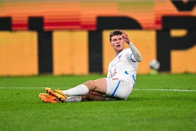Lukas Masek of Czech Republic during the European Championship, EM, Europameisterschaft 2027 U21, U 21 Group B qualification match Czech Republic vs Portugal in Hradec Kralove, Czech Republic, November 18, 2025. (CTKxPhoto DavidxTanecek) CTKPhotoP2025111806964  CTKPhotoP2025111806964