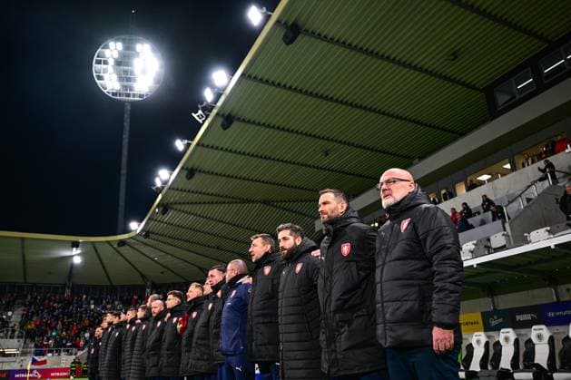 Czech team coach Michal Bilek, right, during the European Championship, EM, Europameisterschaft 2027 U21, U 21 Group B qualification match Czech Republic vs Portugal in Hradec Kralove, Czech Republic, November 18, 2025. (CTKxPhoto DavidxTanecek) CTKPhotoP2025111807051  CTKPhotoP2025111807051