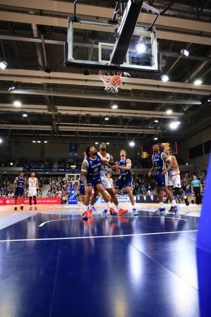 RECORD DATE NOT STATED Basketball-Situation mit Spielern von MLP Academics Heidelberg und Promitheas Patras Vikos Cola in der Halle Basketball Champions League: MLP Academics Heidelberg vs. Promitheas Patras Vikos Cola