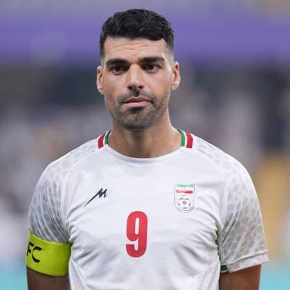 18 November 2025 : Mehdi Taremi of Iran national team, Nationalteam head and shoulders, headshot during the FIFA football friendly international soccer match between Uzbekistan National team and Iran national team at Al Maktoum Stadium stadium, Dubai city.UAE Uzbekistan National team v Iran national team, portraits pre World Cup 2026 Copyright: xSebastianxFrejx