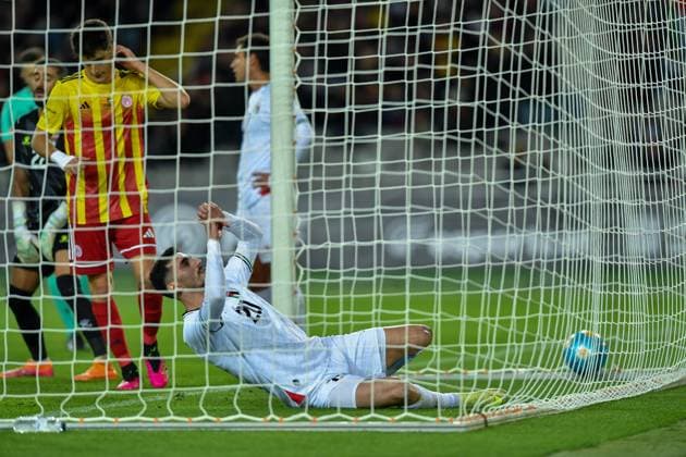CATALONIA v PALESTINE LLUIS COMPANYS OLYMPIC STADIUM,BARCELONA. November 18,2025 CATALONIA - PALESTINE November 18,2025 Assad Al Hamlawi (20) of Palestine reacts during the friendly match between the national teams of Catalonia and Palestine at Estadi Olimpic Lluis Companys Olympic Stadium of Montjuic in Barcelona, Spain, on November 18, 2025. Barcelona ESP Copyright: xS.xRosx