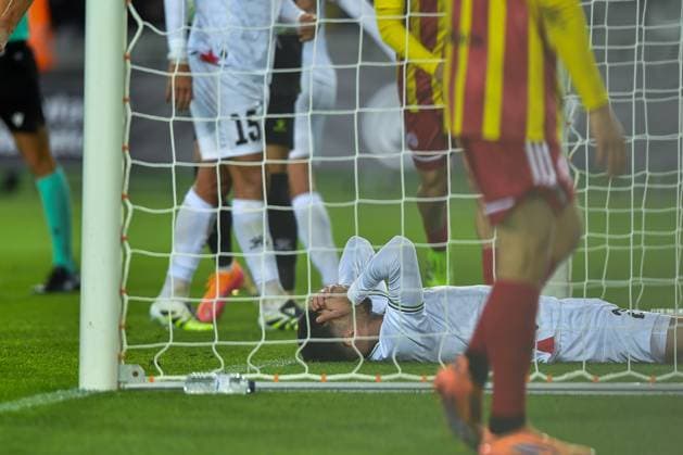 CATALONIA v PALESTINE LLUIS COMPANYS OLYMPIC STADIUM,BARCELONA. November 18,2025 CATALONIA - PALESTINE November 18,2025 Assad Al Hamlawi (20) of Palestine reacts during the friendly match between the national teams of Catalonia and Palestine at Estadi Olimpic Lluis Companys Olympic Stadium of Montjuic in Barcelona, Spain, on November 18, 2025. Barcelona ESP Copyright: xS.xRosx