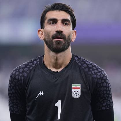 18 November 2025 : Alireza Beiranvand of Iran national team, Nationalteam head and shoulders, headshot during the FIFA football friendly international soccer match between Uzbekistan National team and Iran national team at Al Maktoum Stadium stadium, Dubai city.UAE Uzbekistan National team v Iran national team, portraits pre World Cup 2026 Copyright: xSebastianxFrejx