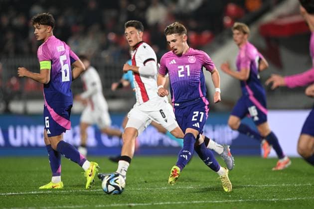 European Under-21 Championship 2027 qualifying round, Georgia 0-2 Germany, Lennart Karl ( 21 of Germany Under-21) , November 18, 2025, Mikheil Meskhi stadium, Tbilisi, Georgia Copyright: xx European Under-21 Championship 2027 qualifying round, Georgia 0-2 Germany-06