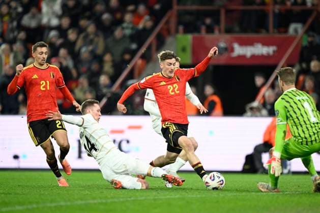 Belgium v Liechtenstein - FIFA World Cup, WM, Weltmeisterschaft, Fussball 2026 UEFA Qualifiers LIEGE, BELGIUM - NOVEMBER 18 : Saelemaekers Alexis midfielder of Belgium in action during the FIFA World Cup 2026 UEFA European Qualifiers group J qualifying round matchday 10 between Belgium and Liechtenstein on November 18, 2025 in Liege, Belgium, 18 11 2025 Liege Belgium  Copyright: xNicoxVereeckenx