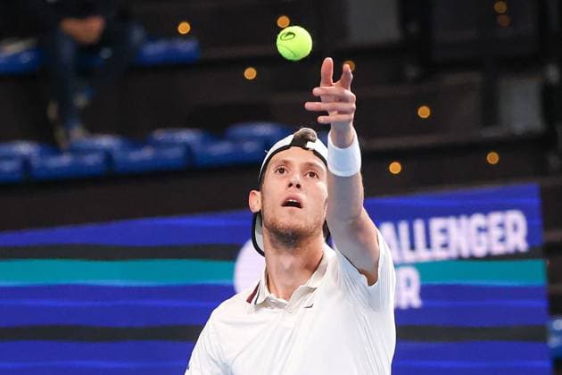 Francesco MAESTRELLI (ITA) during ATP, Tennis Herren Challenger Bergamo, International Tennis match in Bergamo, Italy, November 18 2025  Copyright: xRobertaxCorradin IPAxSportx xipa-agency.netx xx IPA_68100135 IPA_Agency_IPA68100135
