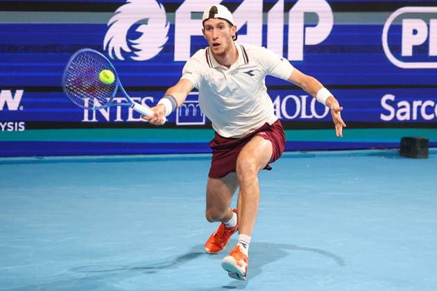 Francesco MAESTRELLI (ITA) during ATP, Tennis Herren Challenger Bergamo, International Tennis match in Bergamo, Italy, November 18 2025  Copyright: xRobertaxCorradin IPAxSportx xipa-agency.netx xx IPA_68100146 IPA_Agency_IPA68100146