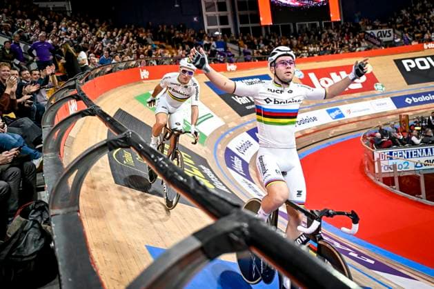 Lotto Six Days Flanders-Ghent 18 11 2025 GENT, BELGIUM - NOVEMBER 18 : Van Den Bossche Fabio (BEL) of Alpecin-Deceuninck and De Vylder Lindsay (BEL) pictured during the Lotto Six Days of Flanders Ghent on November 18, 2025 in Gent, Belgium, 18 11 2025 Gent Belgium  Copyright: xJanxDexMeuleneirx