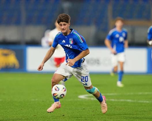 Italy v Poland: European Under-19 Championship 2026- Round 1 Mattia Liberali of Italy plays during the qualifying match for the European Under-19 Championship - Wales 2026, between Italy and Poland at the Angelo Massimino stadium in Catania, Italy, on November 18, 2025. Catania Italy  Copyright: xGabrielexMaricchiolox originalFilename:maricchiolo-italyvpo251118_npdnq.jpg