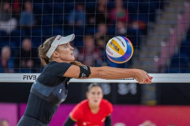RECORD DATE NOT STATED Beach volleyball, Beachvolleyball World Championships Adelaide, Australia 18.11.2025 ADELAIDE, AUSTRALIA - NOVEMBER 18: Anouk Verge-Depre (Player 1 - SUI) during the Beach Volleyball World Championships at Adelaide on November 18, 2025 in Adelaide, Australia. Copyright: xBEAUTIFULxSPORTS PeterxWeberx