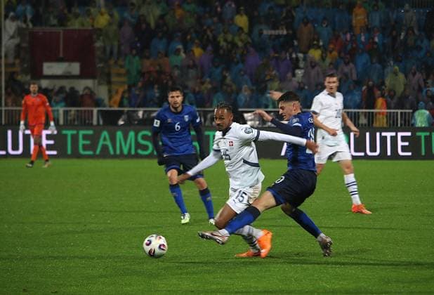 Kosovo v Switzerland - 2026 FIFA World Cup, WM, Weltmeisterschaft, Fussball European Qualifiers PRISTINA, KOSOVO - NOVEMBER 18: Djibril Sow (15) of Switzerland in action during the 2026 FIFA World Cup European Qualifiers Group B sixth match between Kosovo and Switzerland, in Pristina, Kosovo, on November 18, 2025. Erkin Keci Anadolu Pristina Kosovo. Editorial use only. Please get in touch for any other usage.  Copyright: x2025xAnadoluxErkinxKecix