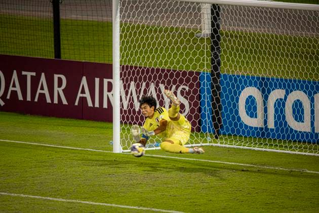 WM Fussball FIFA U17, U 17 U 17 Weltmeisterschaft Katar 2025, Nordkorea vs Japan - Achtelfinale: Shuji MURAMATSU (Japan, 1) Copyright: xRedhaxHosnixSegganix